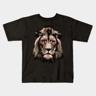 Colorful Lion Head Vector Graphic Design v3. Kids T-Shirt